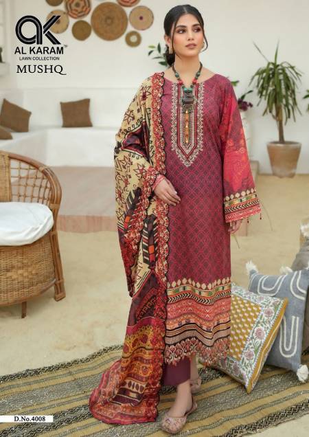 Mushq 4 By Al Karam Karachi Dress Material Catalog